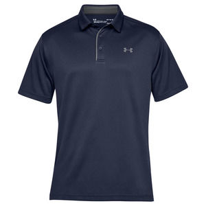 Under Armour Tech Short-Sleeve Polo for Men - Midnight Navy/Graphite - 2XL